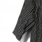 Dressbarn Striped Black White Women's Dress Shirt Collared 3/4 Sleeve 2X 024