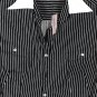 Dressbarn Striped Black White Women's Dress Shirt Collared 3/4 Sleeve 2X 024