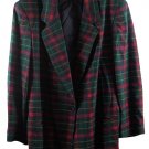 Expressions by KC Whitney Plaid Women's Career Blazer Jacket Lined  22W 038
