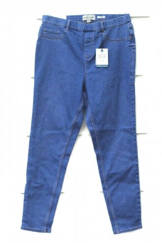 Lift & Shape Jeggins New Look Women's Blue Denim Jeans Size 16  001