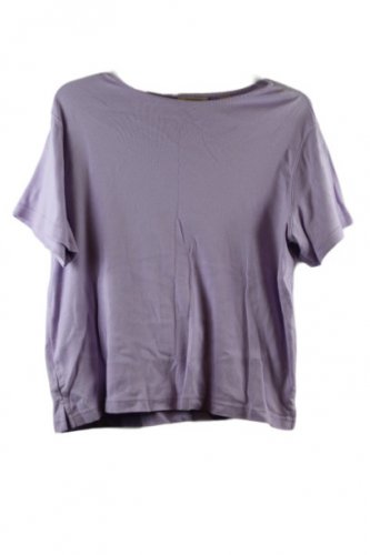 Bechamel Purple Women's Top Blouse Short Sleeve Pullover XL 054
