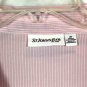 St John's Bay Striped Pink Women's 3/4 Sleeve Top Blouse Collared 2X 037