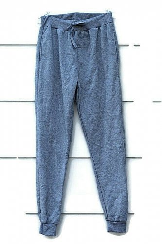 Women's Gray Fleece Jogger Sweatpants Elastic Waist Drawstrings Size Large  019