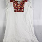 Kirundo White Women's Summer Dress Short Sleeve Ruffles Tassels Large 033 Kirundo White Women's Summer Dress Short Sleeve Ruffles Tassels Large 033