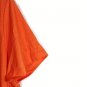 St John's Bay Orange Women's Short Sleeve Casual Top Blouse Split Neck 2X 034W