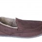Deer Stags Men's Slipperooz Spun Slippers Brown Faux Suede Fur Slip On Size 8 W