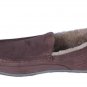 Deer Stags Men's Slipperooz Spun Slippers Brown Faux Suede Fur Slip On Size 8 W