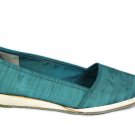 Trotters Teal Verona Women's Espadrille Wedge Shoes Slip On Leather Upper 8.5N