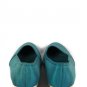 Trotters Teal Verona Women's Espadrille Wedge Shoes Slip On Leather Upper 8.5N