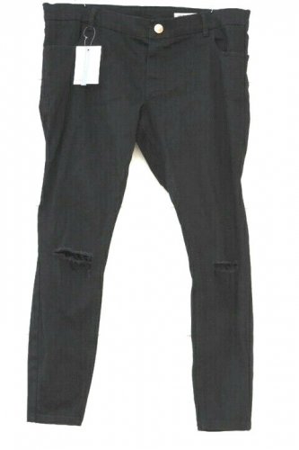 ASOS Black Women's Maternity Denim Pants Ripped Bottom Size 14  014