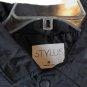Stylus Black Men's Lightweight Jacket Snap Button Closure Medium 020