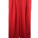 Tamotsu Red Women's Dress Pants Front Zip Button Closure 2 061