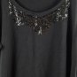 St John's Bay Black Women's Top Blouse Pullover Short Sleeve 2X 024