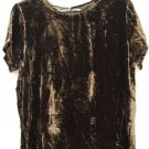 Stetson Brown Women's Shimmery Top Blouse Short Sleeve Size Small   010