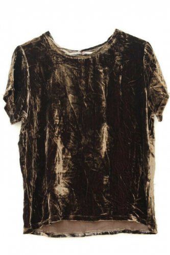 Stetson Brown Women's Shimmery Top Blouse Short Sleeve Size Small   010