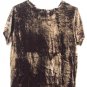Stetson Brown Women's Shimmery Top Blouse Short Sleeve Size Small   010