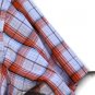 Wrangler Multicolor Orange Plaid Short Sleeve Polo Shirt Pearl Snap XXL 003