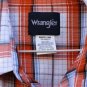 Wrangler Multicolor Orange Plaid Short Sleeve Polo Shirt Pearl Snap XXL 003