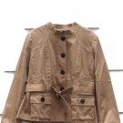 George Women's Brown Belted Jacket Large Buttons Stand Up Collar Lined 16 002 George Women's Brown Belted Jacket Large Buttons Stand Up Collar Lined 16 002