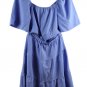 BTFBM Blue Women's Summer Dress Cut Out Square Neck Short Sleeve Medium 028