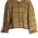 S M H Brown Women's Panelled Crochet Jacket Blazer 2X 035W