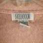 Vintage Sellecca Pink Women's Cardigan Knit Sweater Front Button Small 054
