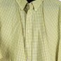 Ralph Lauren Yellow Check Men's Dress Shirt Short Sleeve Button Down Size XL 013