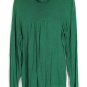 INC Green Women's Long Sleeve Blouse High Neck Pullover Turtleneck XL 044