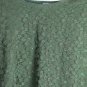 Liz Baker Green Lace Women's Top Blouse Short Sleeve Lined 2X 020