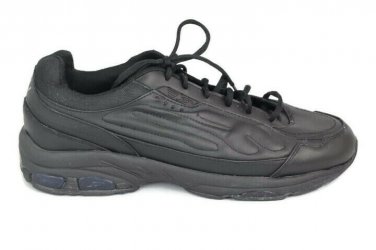 Dr Scholl's Men's Comfort Casual Sneakers Shoes Black Leather Lace Up Size 12W