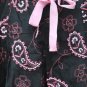 Grace Elements Black Pink Women's Skirt Floral Embroidered Pleated Size 18W  008