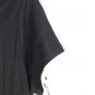 St John's Bay Black w/ White Trim Women's Short Sleeve Blouse V Neck 2X 026