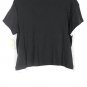St John's Bay Black w/ White Trim Women's Short Sleeve Blouse V Neck 2X 026
