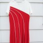 Lili Sidonio Molly Bracken Red White Women's Young Lady Knitted Dress Sz XL  004