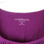 Croft & Barrow Purple Women's Top Blouse Stretch Short Sleeve Pullover 2X 010