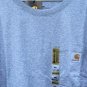 Carhartt Original Fit Gray Men's Crewneck Tee Shirt Front Logo Pocket Sz4XL  005