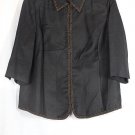 Emma James Black Women's Dress Top Blazer Beads Collared Size 18W 033 Emma James Black Women's Dress Top Blazer Beads Collared Size 18W 033