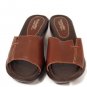 MontegoBay Club Women's Slip On Sandals Open Back Heels Brown Leather Size 10