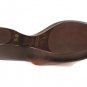 MontegoBay Club Women's Slip On Sandals Open Back Heels Brown Leather Size 10