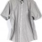 Croft & Barrow Light Gray Men's Dress Shirt Short Sleeve Button Down Size L 003