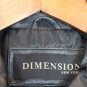 Dimensions Black Women's Leather Jacket Lined Full Front Zip Size 10