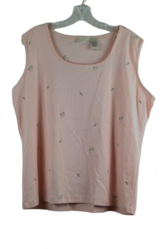 Elisabeth By Liz Claiborne Pink Women's Sleeveless Top Blouse 2X 058