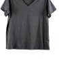 Amazon Essentials Gray Women's Casual Short Sleeve Shirt V Neck Pullover 2X 052