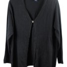 Venezia Jeans Black Women's Knit Cardigan Sweater 18/20 012