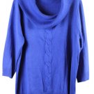 Tanjay Blue Women's Knit Pullover Sweater Long Sleeve 2X 061