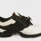 Walter Hagen Men's Golf Shoes Turf Lock White Saddle Fairway Brown Leather Lace