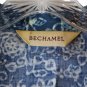 Bechamel Blue Floral Women's Two Piece Short Blouse Set XL 054