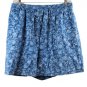 Bechamel Blue Floral Women's Two Piece Short Blouse Set XL 054