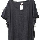 H&M Black Women's Short Sleeve Shirt Boat Neck Pullover Size 3XL  020