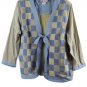 Saint Germain Blue Womens' Long Sleeve Top Blouse Front Tie Closure 1X 061